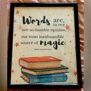 Framed Harry Potter Dumbledore Quote